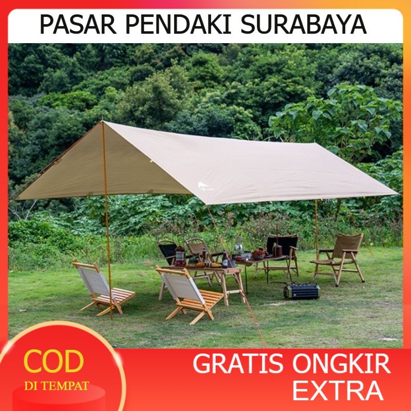 Flysheet 3x4 3x3 3x2 Waterproof darurat traptent Buscraft waterproof multifungsi / Flyset Ultralight