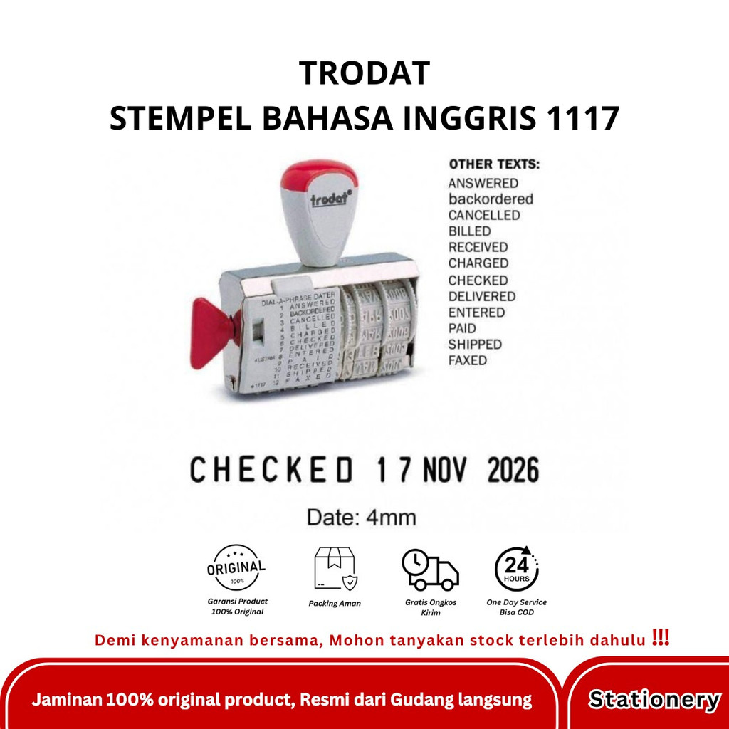 

TRODAT STEMPEL TANGGAL BAHASA INGGRIS 1117