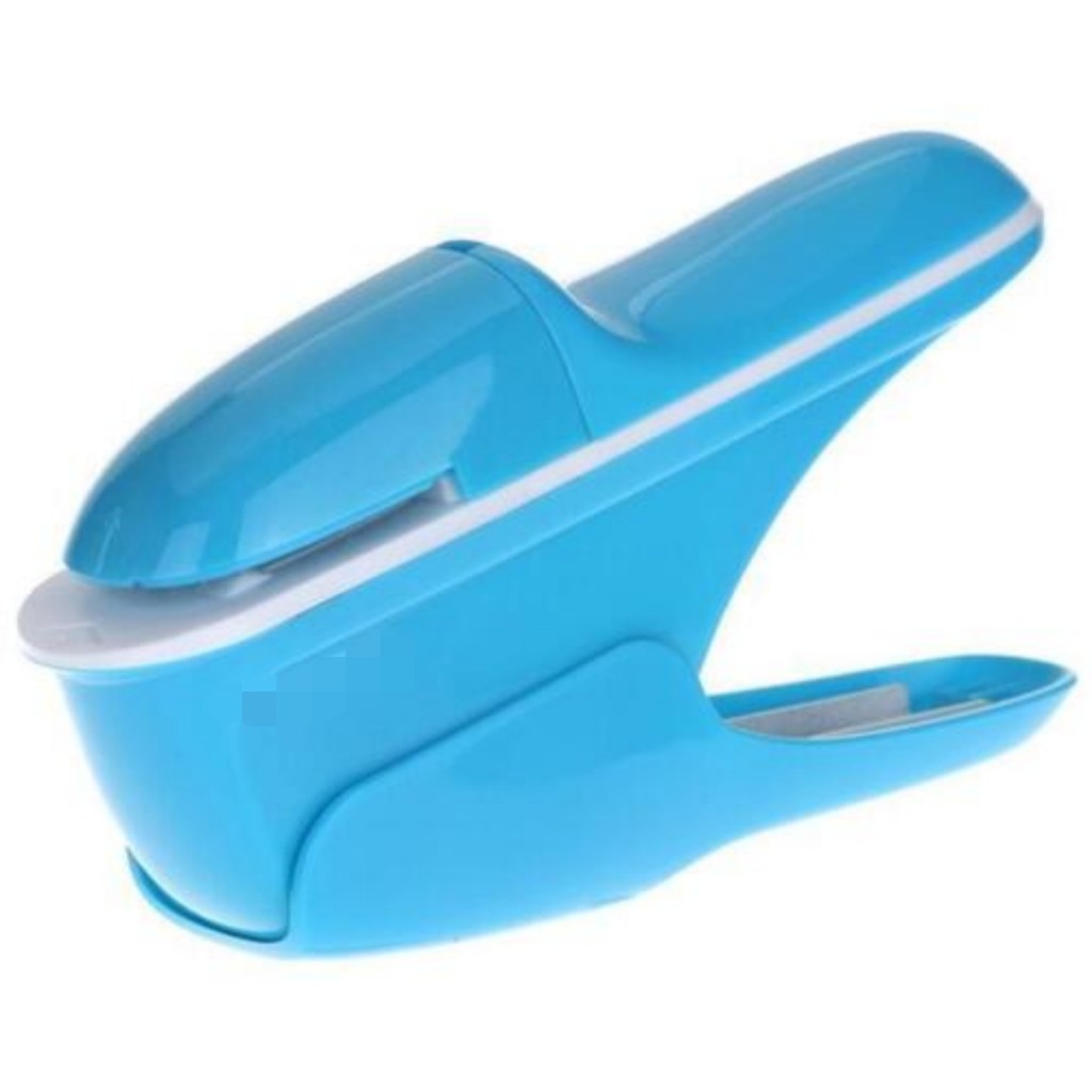 

1PC Blue Stapler, Mini Portable stapler-free Home Office, desktop needle-free stapler
