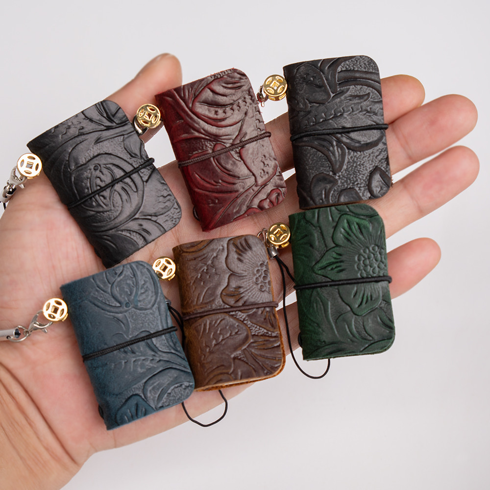 

Mini Decorative Handwritten Leather Vintage Small Pocket Diary Traveler's Notebook 64 Pages Paper Size 5cm*3cm/1.9in*1.2in