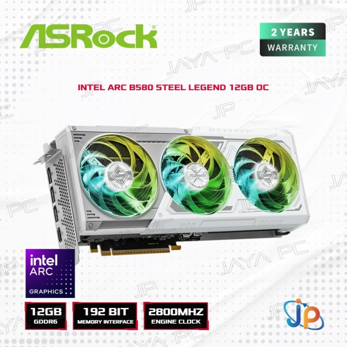 VGA ASRock Intel Arc B580 Steel Legend  OC 12GB - 12 GB GDDR6