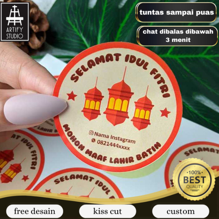 

Artify 2-4 Print Cetak Sticker Label Bulat Idul Fitri Stiker Lebaran Toples Label Kue Kering