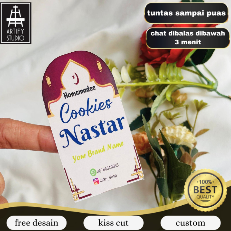 

Artify STIKER OVAL STICKER KEMASAN TOPLES KUE KERING IDUL FITRI LEBARAN HAMPERS SUDAH CUTTING