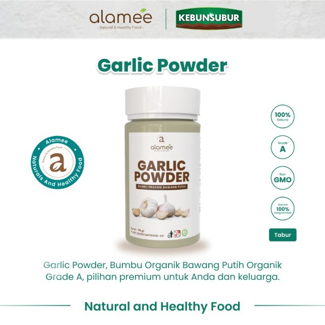 

ALAMEE Bawang Putih Bubuk Garlic Powder Ground Bumbu Dapur Organik Asli Seasoning Tabur kebunsubur Kebunsubur
