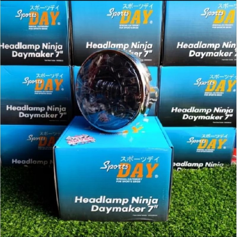 HeadLamp Lampu Depan Demeker Ninja Ss 7inch Ring Besi Kualitas Top Siap Pake Cokro Variasi