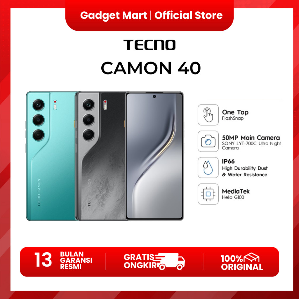 TECNO CAMON 40 8/128GB - Garansi resmi