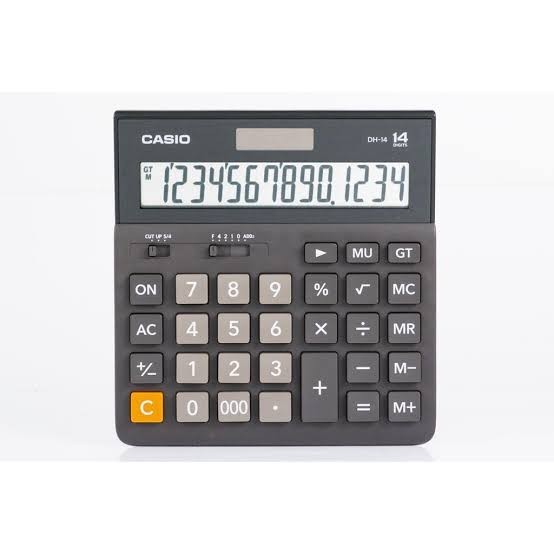 

CASIO ORIGINAL DH-14 - Kalkulator Kantor Meja 14 Digit / Calculator ASLI CASIO DH14 Garansi Resmi