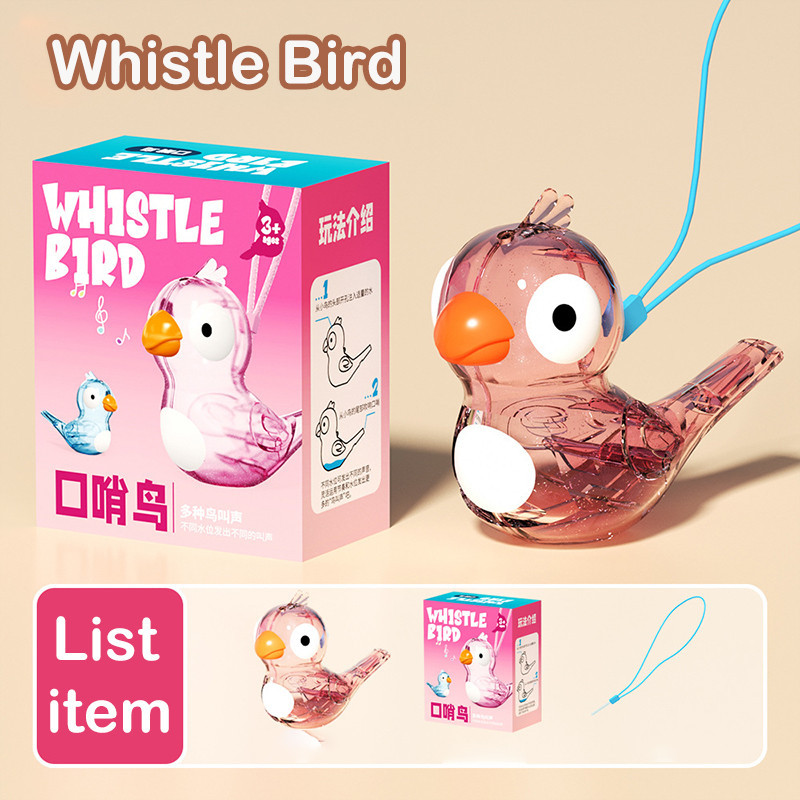 Mainan Burung Menyenangkan Portabel Peluit Air Alat Musik Mainan Burung Lucu Panggilan Dengan Tali D