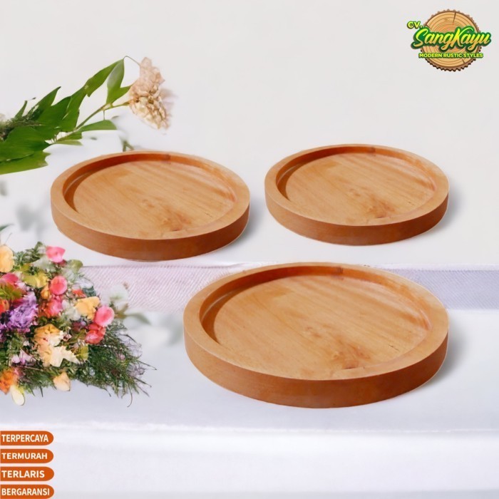 Piring kayu tatakan panci tatakan Piring tatakan mangkok tatakan mug