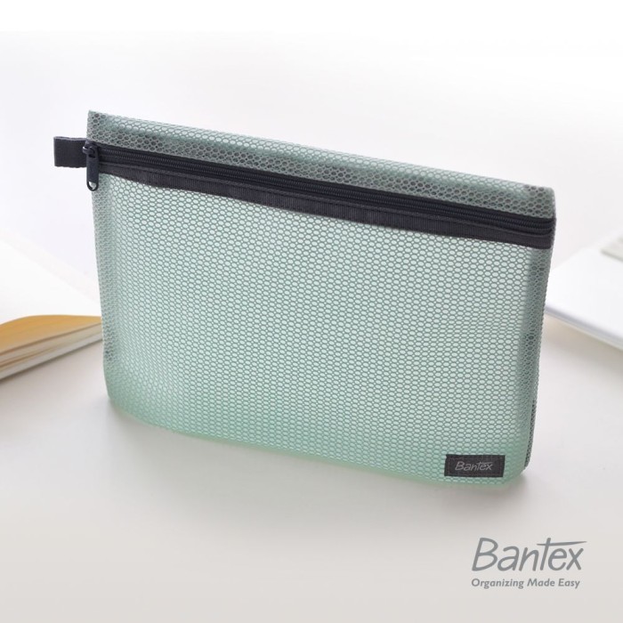 

[Ready] Bantex Cool Aqua Zipper Storage Pouch Handbag Pencil Case #8107 76