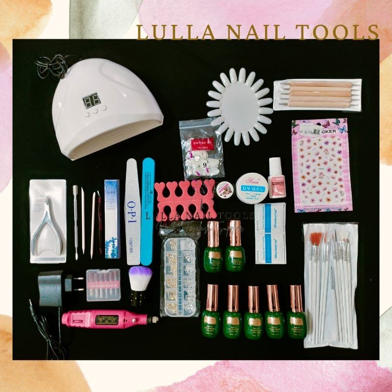 PAKET LENGKAP USAHA NAIL ART PAKET NAIL UV GEL /