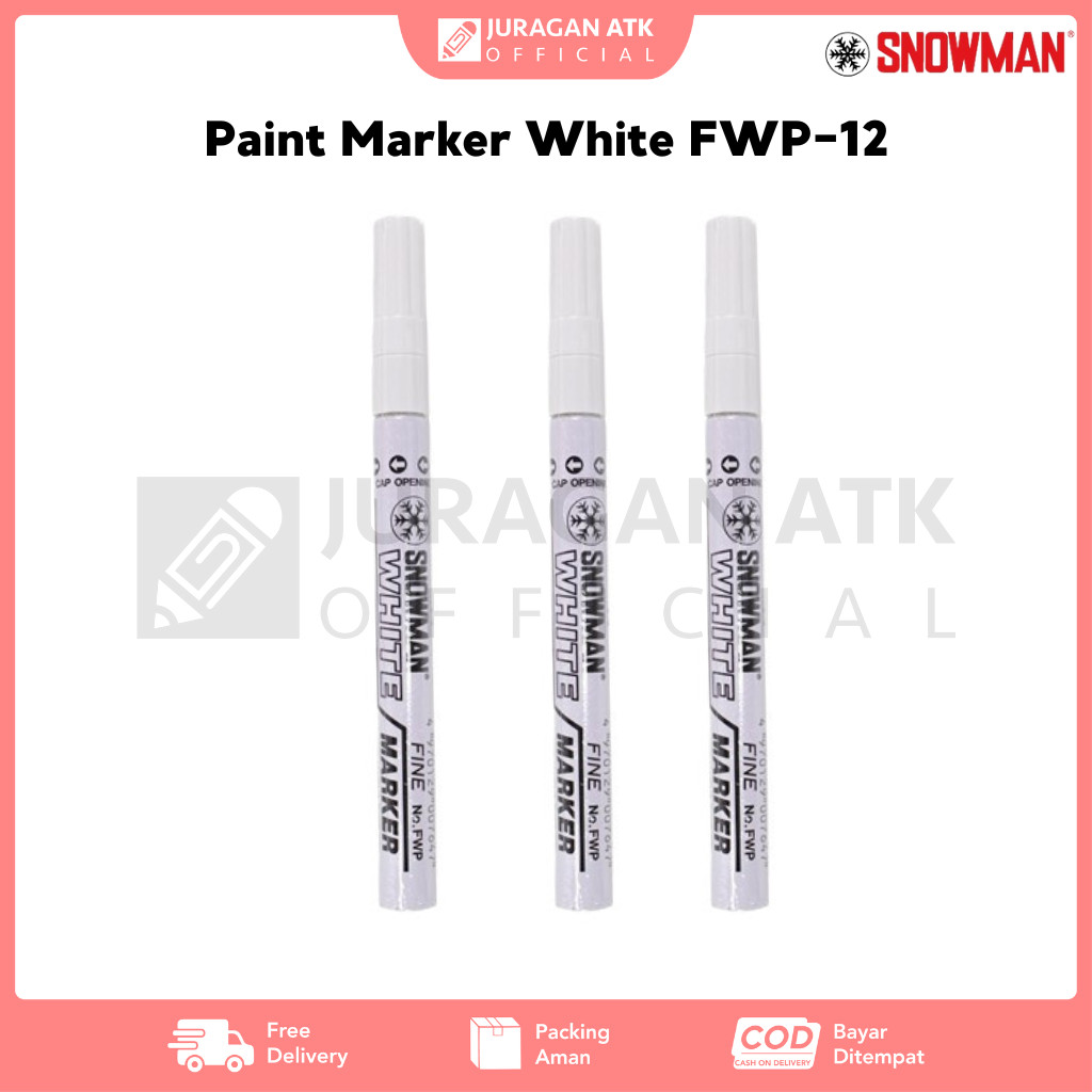 

Paint Marker White Snowman FWP-12 / Spidol Putih Kecil Snowman FWP-12