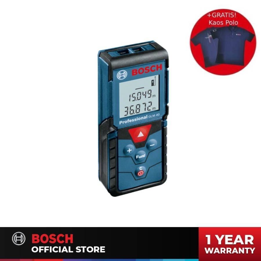Bosch Pengukur Jarak Laser Bosch GLM 40 / Laser Range Finder / Meteran Laser