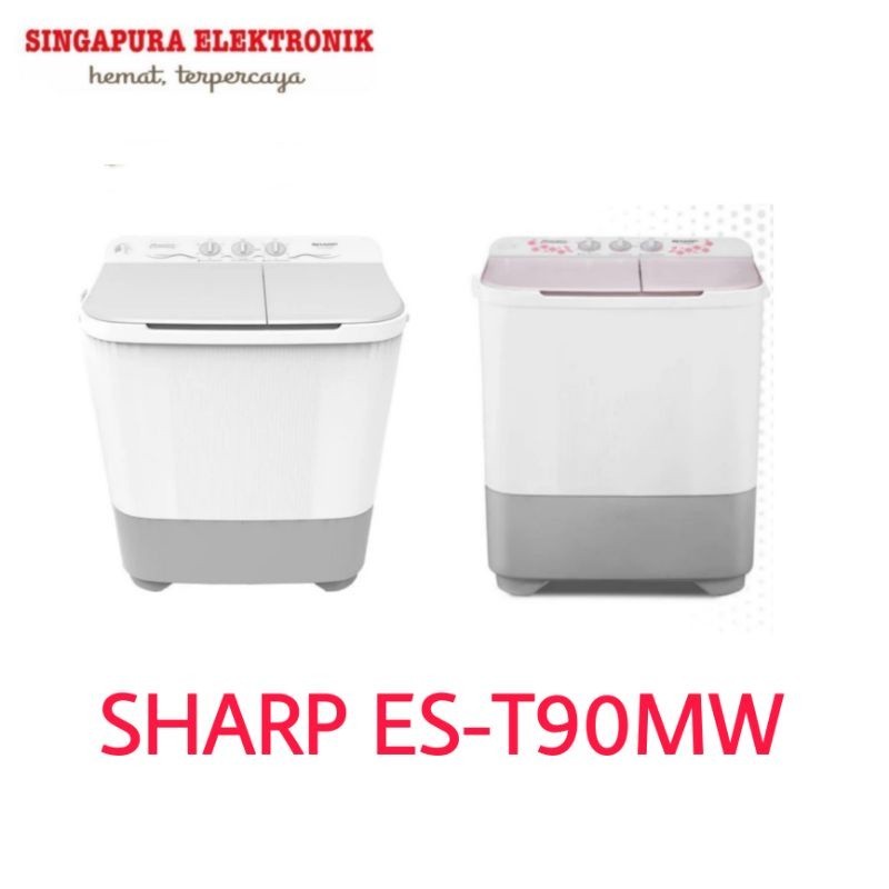 Sharp mesin cuci 2 Tabung 8kg ES-T90MW