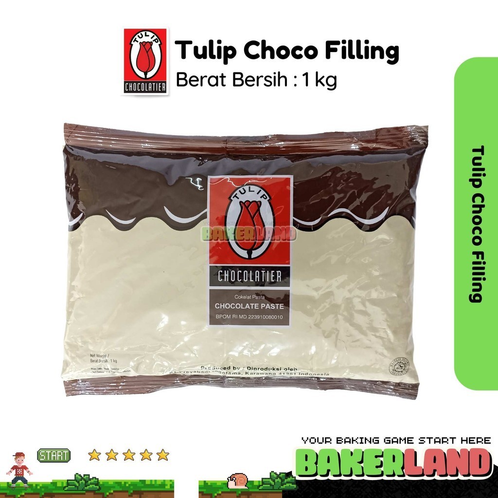 

Tulip Choco Filling / Pasta Coklat Tulip / Pasta Coklat 1kg / Choco Filing