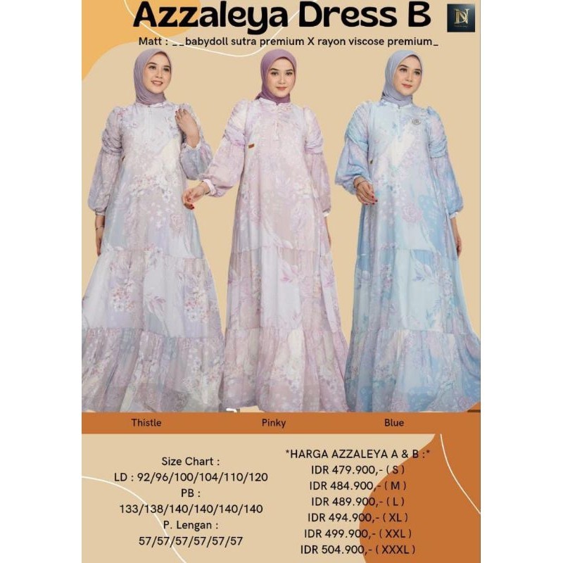 FLASH SALE PRE ORDER // AZZALEYA DRESS B BY NADHEERA LUXURY // GAMIS NADHEERA // GAMIS LEBARAN 2024 