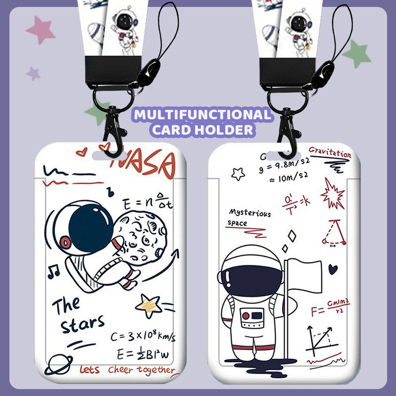 

[Readystock❤️COD]Tempat Kartu Pelajar Astronot Tempat Kartu Akses Tempat Kartu Makan Tempat Kartu Izin Kerja Kartun lucu pemegang kartu kampus siswa pemegang