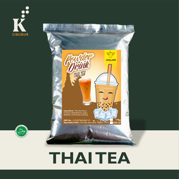 

NRW Thai tea Bubuk Minuman kiloan Bubble Powder Javaland 1kg
