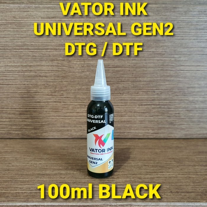 

[Promo] VATOR UNIVERSAL GEN2 DTG DTF 100ml TINTA SABLON POWDER PET FILM DTF - Hitam