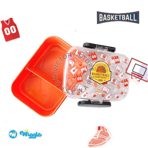 WIGGLE Basketball Lunch Box 750 Ml / Kotak Makan Sekat Lepas Pasang