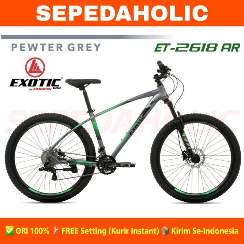 Sepeda Gunung MTB EXOTIC 2618 AR Ukuran 27.5 Inch Alloy 20 Speed Rem Hidrolik