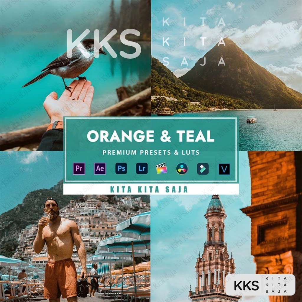 Orange Teal - Premium Preset Lightroom Foto dan Video LUT LUTs VN Android IOS & PC Premiere Pro Davi