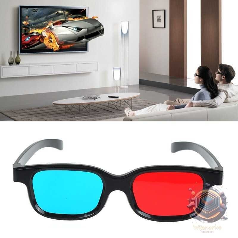 Kacamata 3D Cinema Movie Bioskop Plastic Frame Glasses - H3
