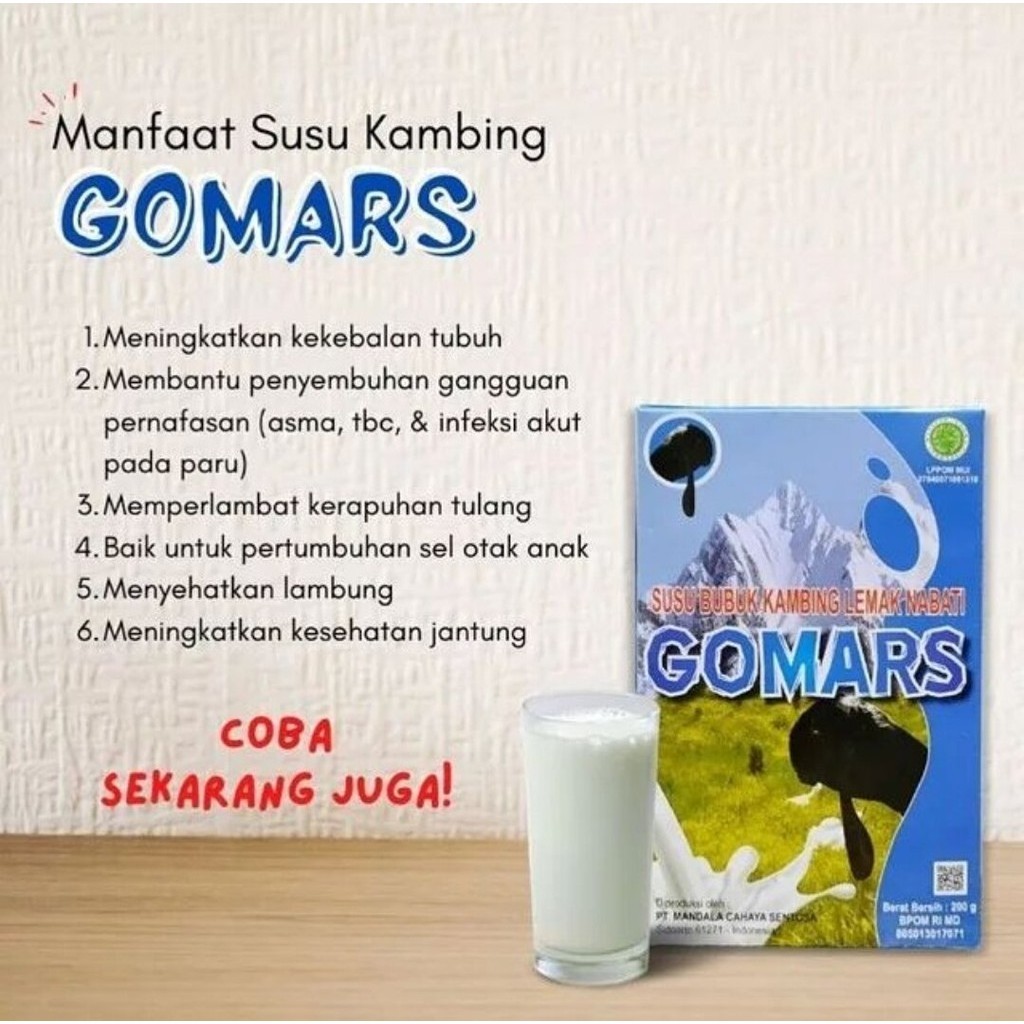 

BEST SELLER Susu Kambing Gomars Original 200 gram