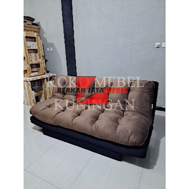 (COD) Sofa Bed / Sofabed Lipat Silicon / Sofa 3 Seater / Sofa Santai Minimalis  Kuningan Majalengka 
