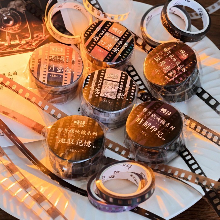 

1 Roll Vintage Washi Sticker Scrapbook Journal FILM SCENERY EDITION DIY 1 Set Isi 3 Roll