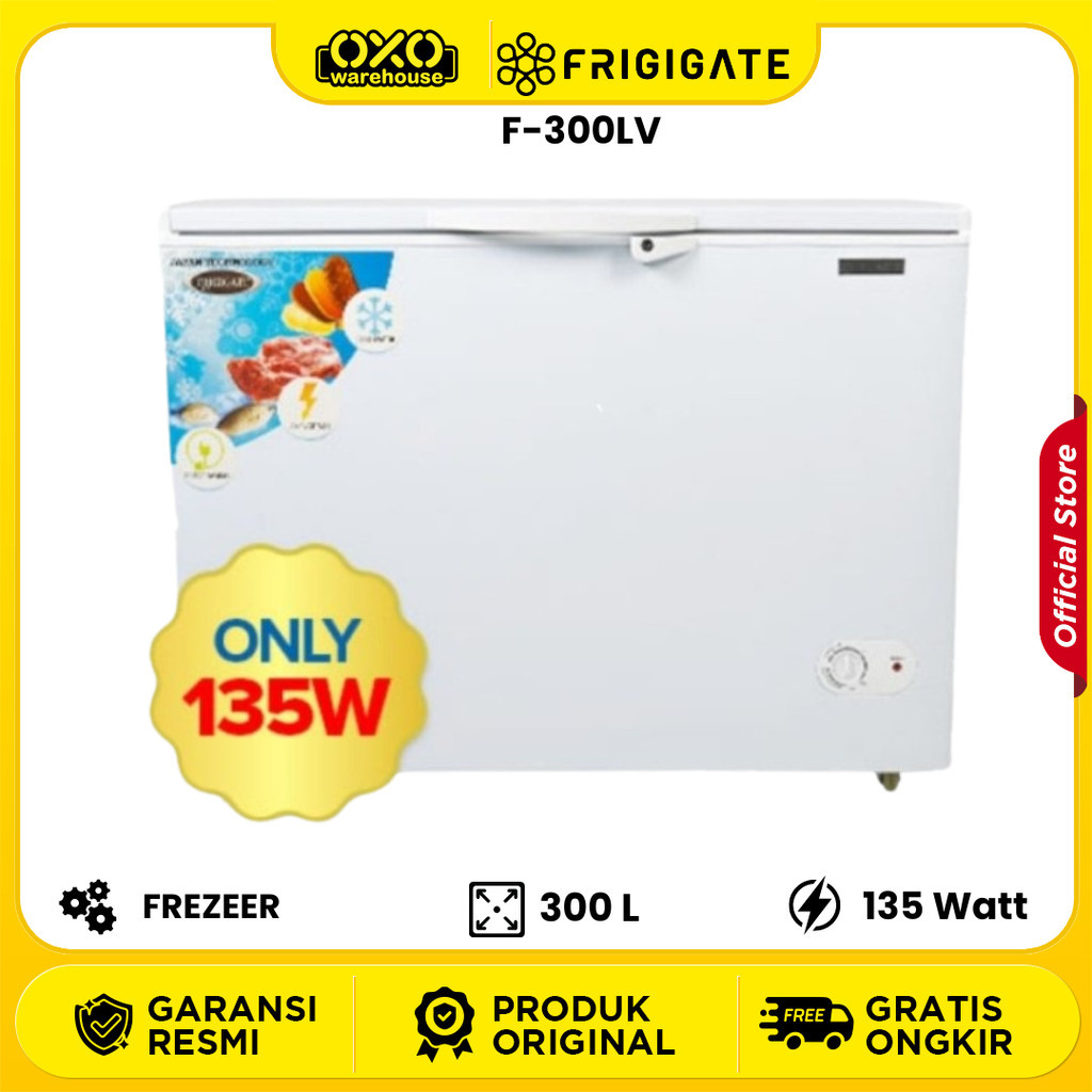 FRIGIGATE F 300 CHEST FREEZER BOX 300 L LEMARI PEMBEKU 300 LITER