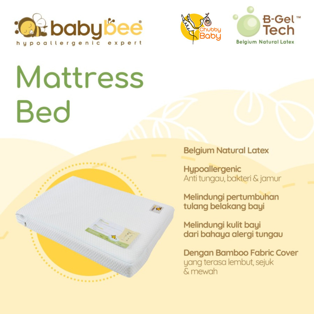 Babybee - Matras Bed 120x200x20 | Kasur Alas Tempat Tidur Bayi Latex