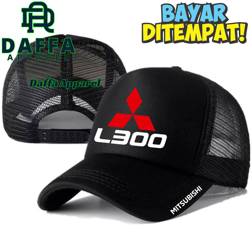 Daffa Apparel Topi Trucker L300 - Topi Distro L300 Logo - Topi MITSUBISHI L300 Premium - Topi Pria D