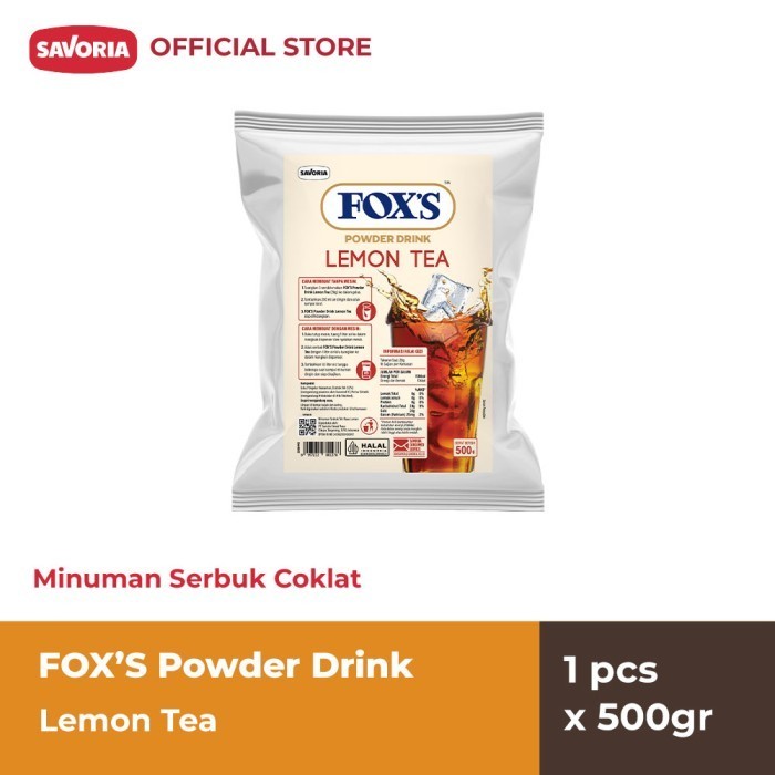 

[Aneka Rasa] FOX'S Powder Drink Lemon Tea - Bubuk Minuman Teh Rasa Lemon 500g