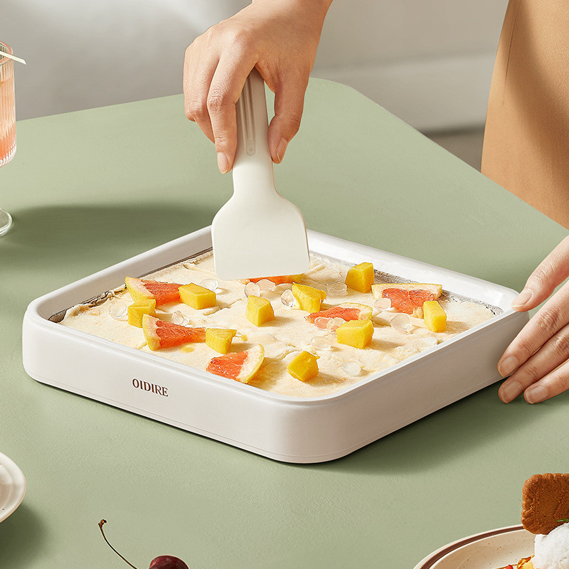 Mesin Es Goreng Kecil Mesin Es Krim Rumah Tangga Baja Nirkarat Mini Mesin Yogurt Goreng Anak-anak Kh