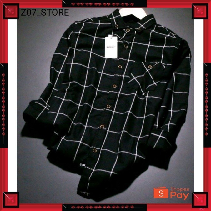 KAIN ADEM LEMBUT HALUS TEBAL / Kemeja Flanel Lengan Panjang Pria Wanita Unisek Motif Kotak