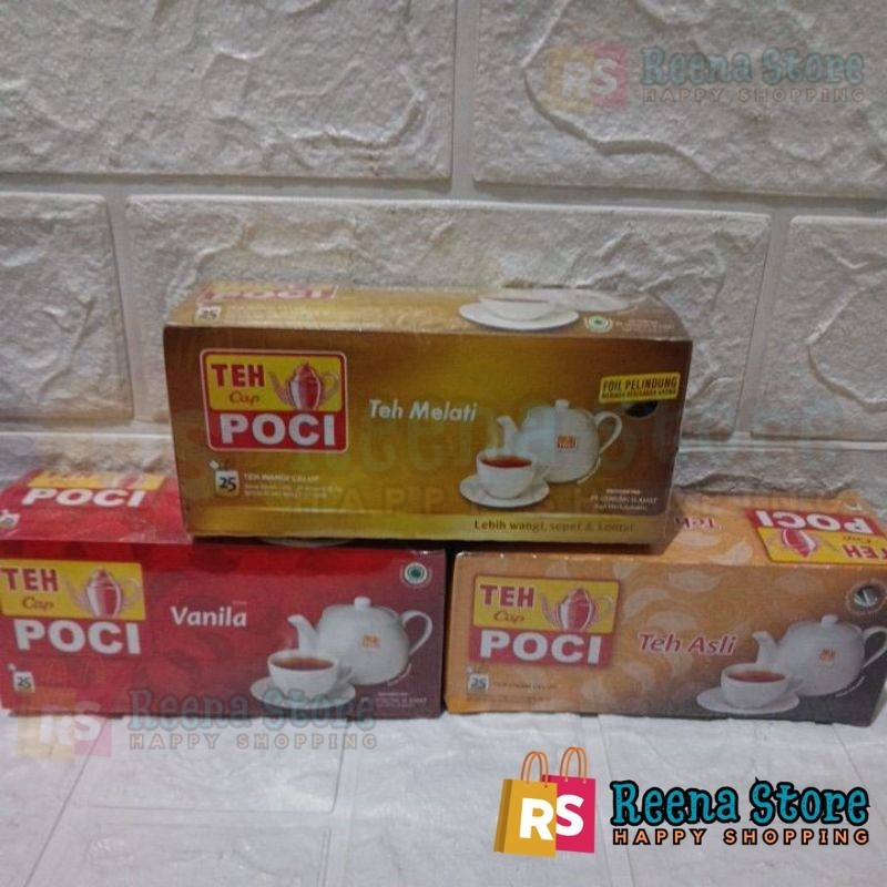 

TEH CELUP POCI 25 BAGS Varian melati, vanila, teh asli - Reena Store