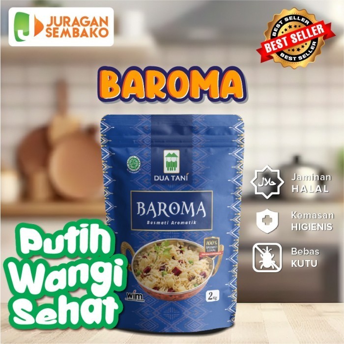 

Beras Baroma Basmati 2kg Aromatik Dua Tani- untuk masakan Timur Tengah