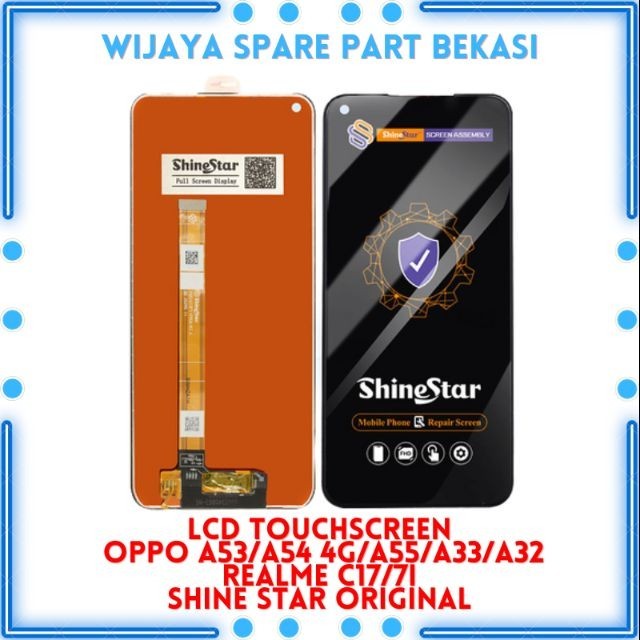 LCD TOUCHSCREEN OPPO A53/A54 4G/A55/A33/A32/REALME C17/7I SHINE STAR BLACK