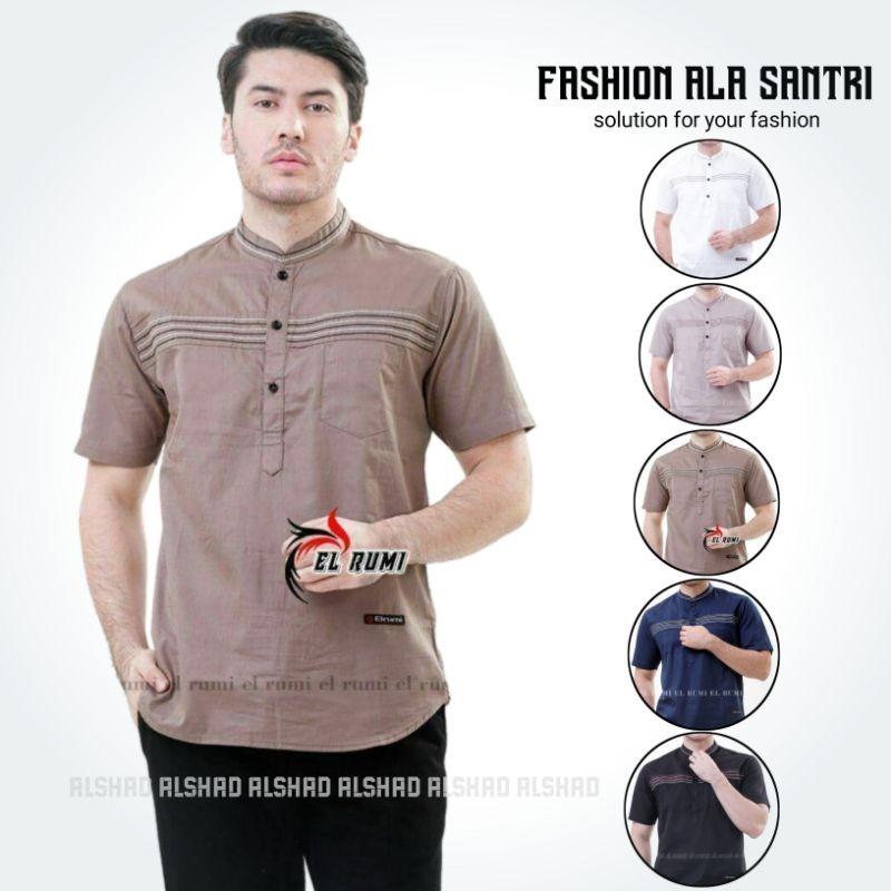 EL-RUMI | Kemeja Pendek MH - Kemko Pendek MH - Koko Pendek Exlusive - Muslim Pendek Exlusive - Koko 