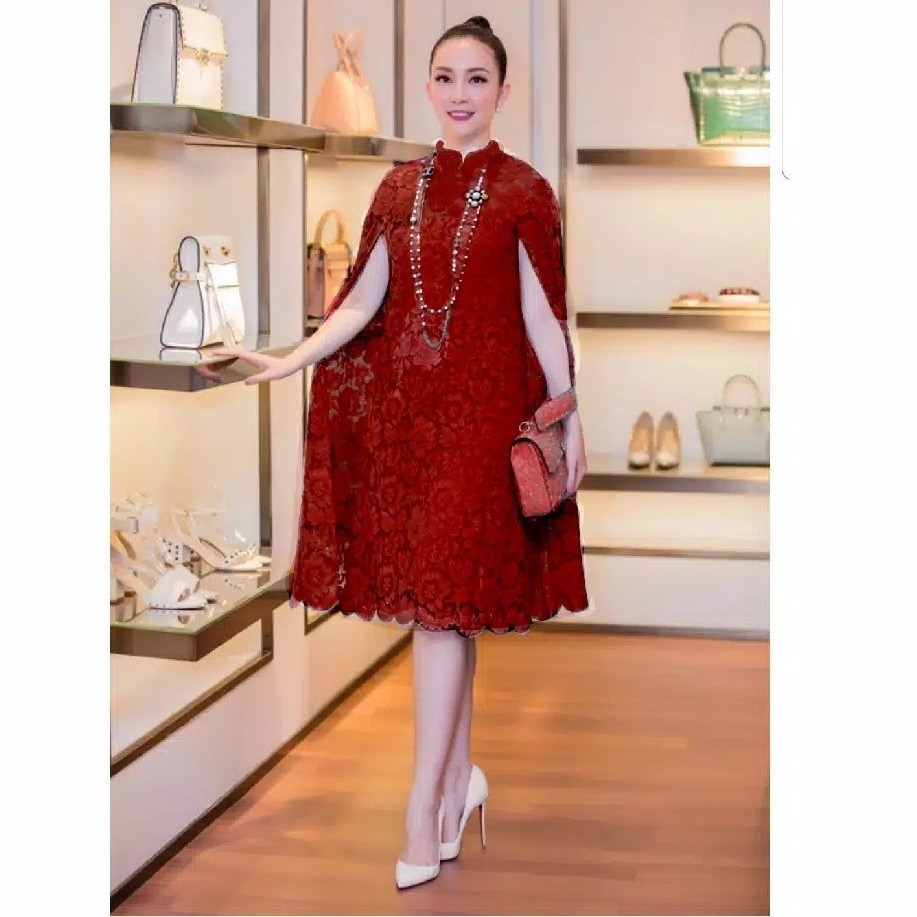 Baju Kondangan Wanita Dress Wanita Casual Dress Brukat Tile Gliter Manik Baju Korean Style Wanita Dr