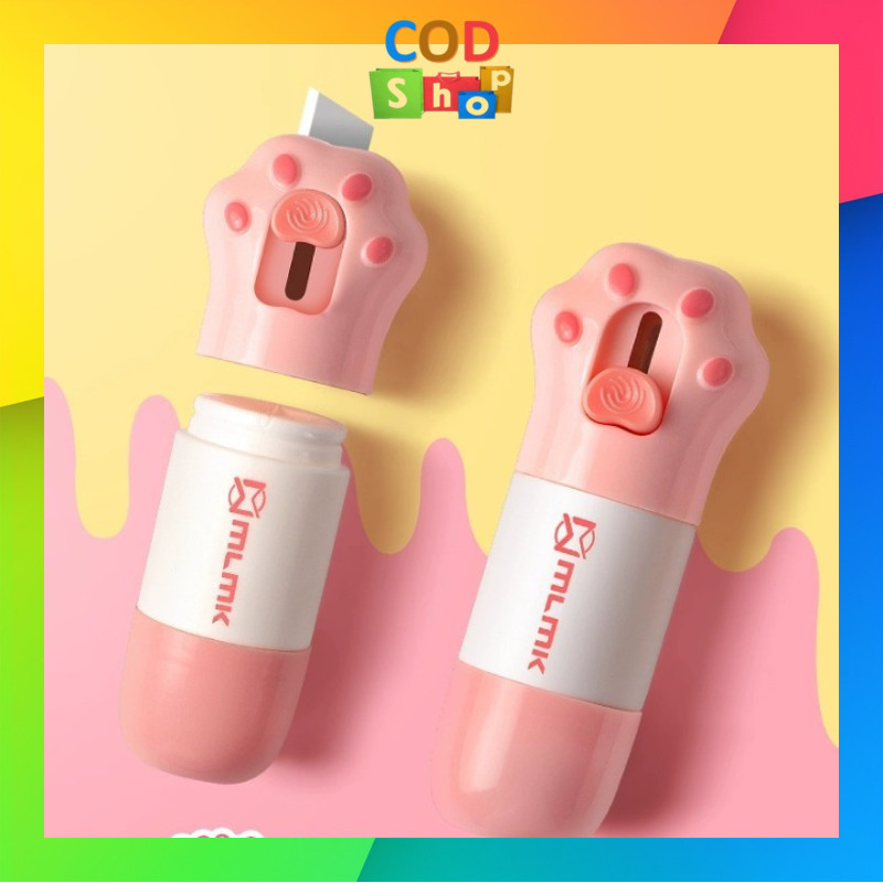 

COD - 6317 Cutter Mini Lucu 2 in 1 Package Opener / Cutter dan Penghapus Alamat Resi Paket