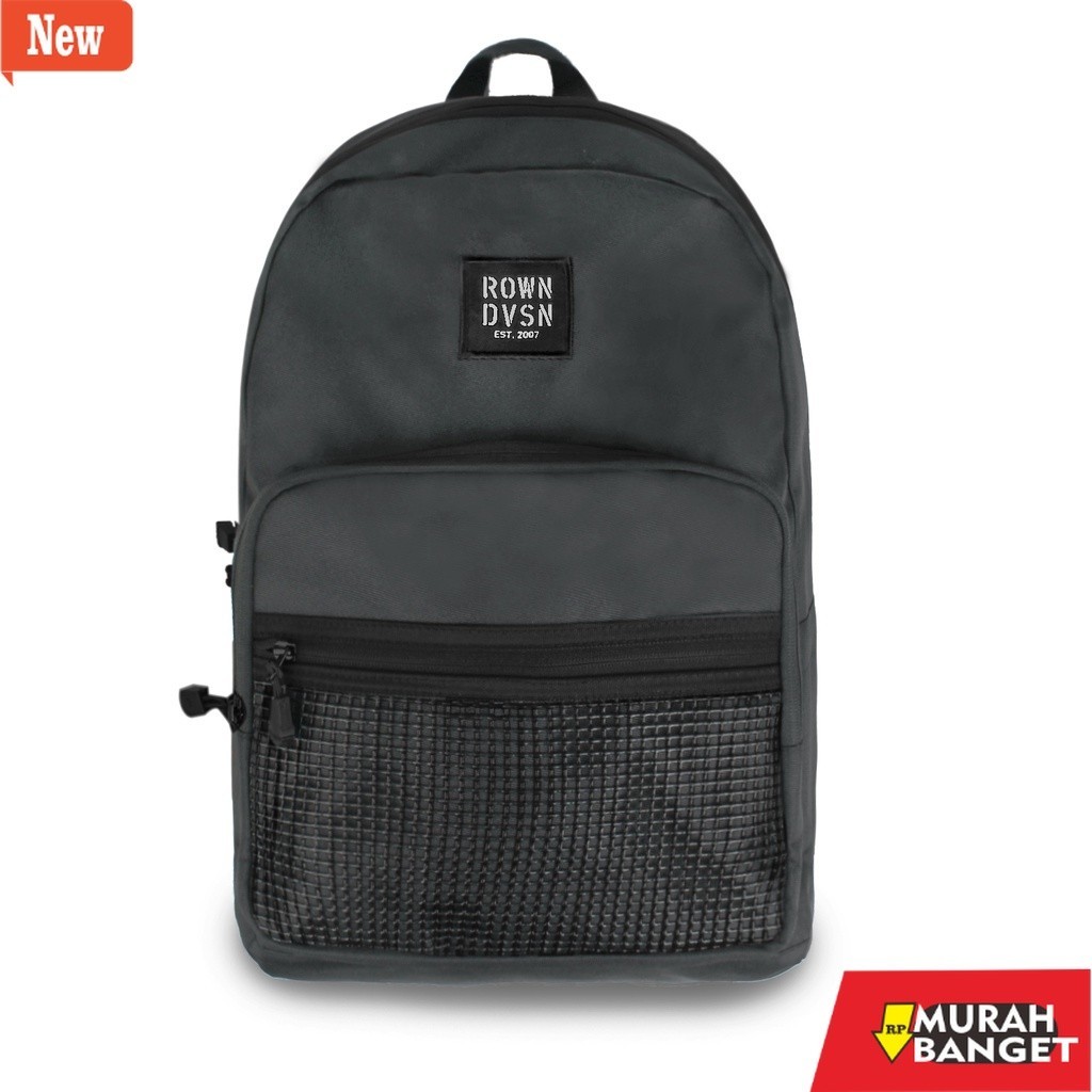Tas Ransel Pria Kekinian Rown Division Official Bagpack - Rowndvsn Tas Ransel Anaxim Grey
