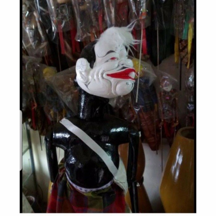 Wayang Golek Cepot Wayang Golek Gareng Wayang Golek Dewala - Hitam Semar, 27 cm