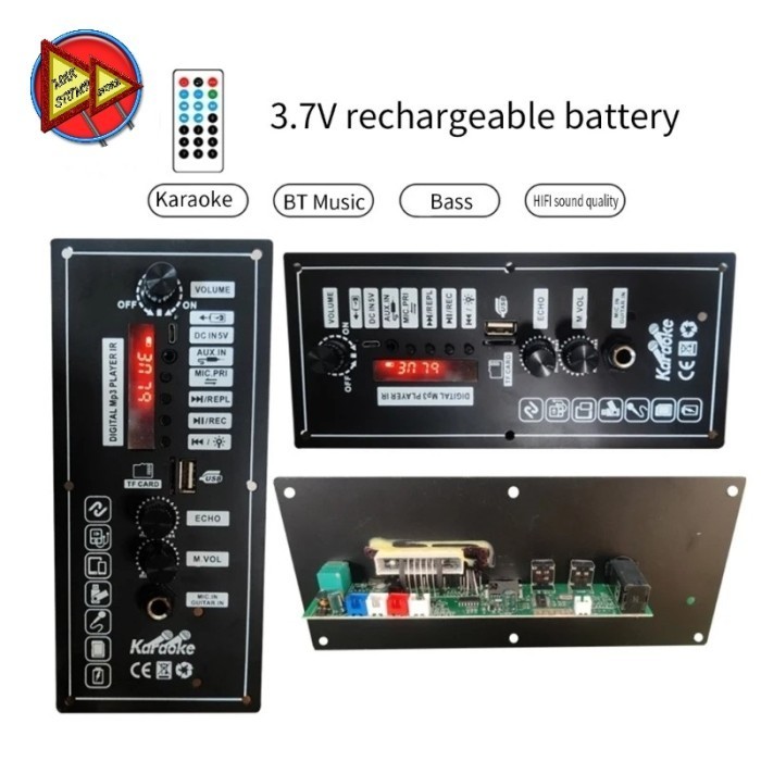 Papan Kit Amplifier Box Speaker Cas Power Ampli 3.7 V Bluetooth