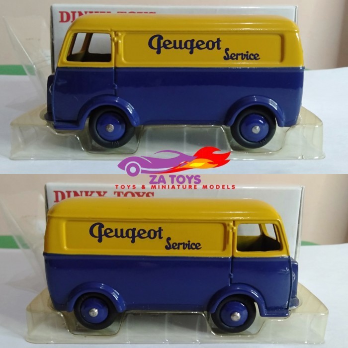 PTS99 Diecast Dinky Toys Vintage Peugeot Service Van Biru