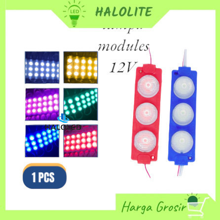 LAMPU LED MODUL 3MATA 12VOLT/Lampu Strip LED Modul 3 Mata Super Besar SMD WATERPROOF 3 MATA 12V