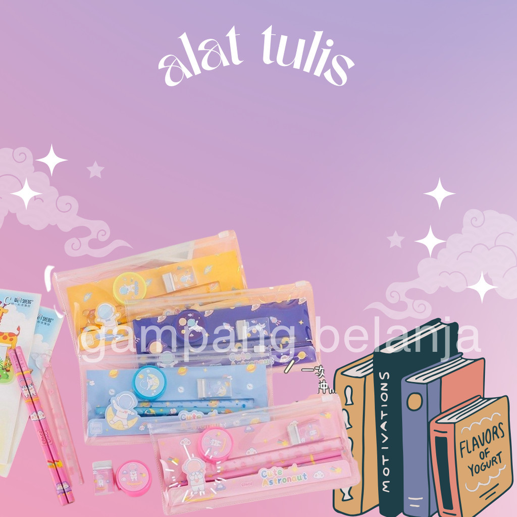 

Set Alat tulis Karakter Cute Astronot all variant