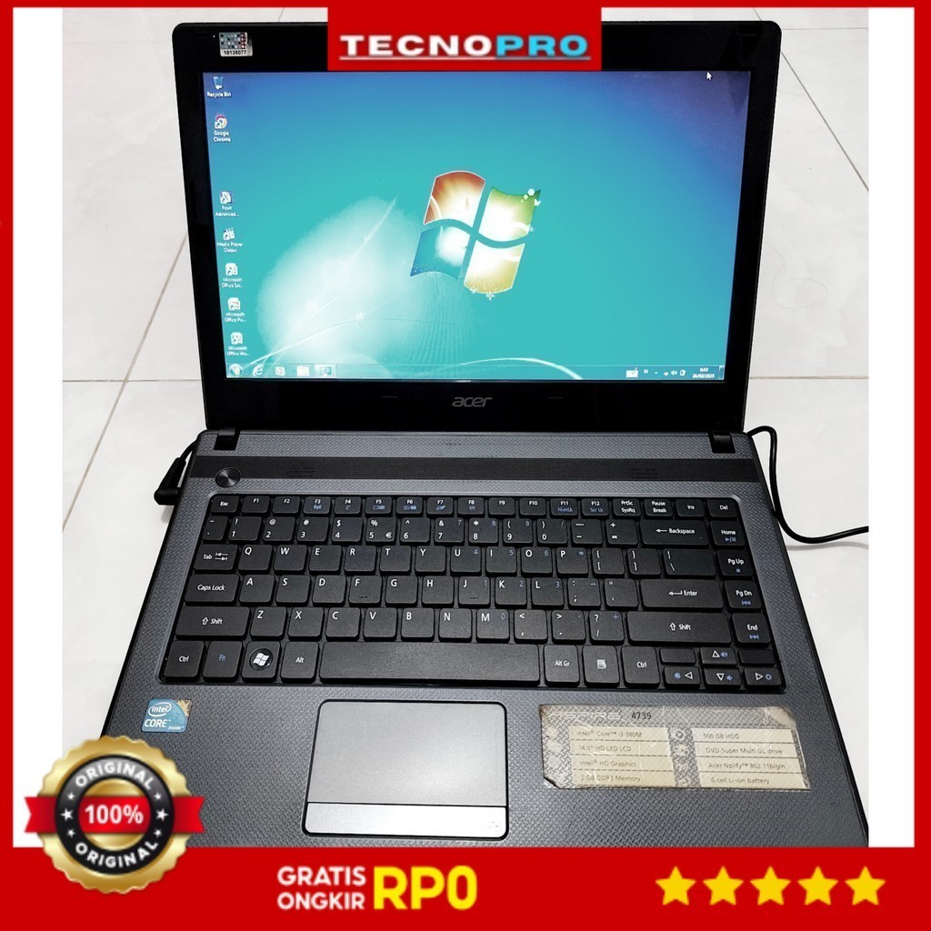 Second Laptop Acer Aspire 4739 Core i3 14inch HDD 500GB