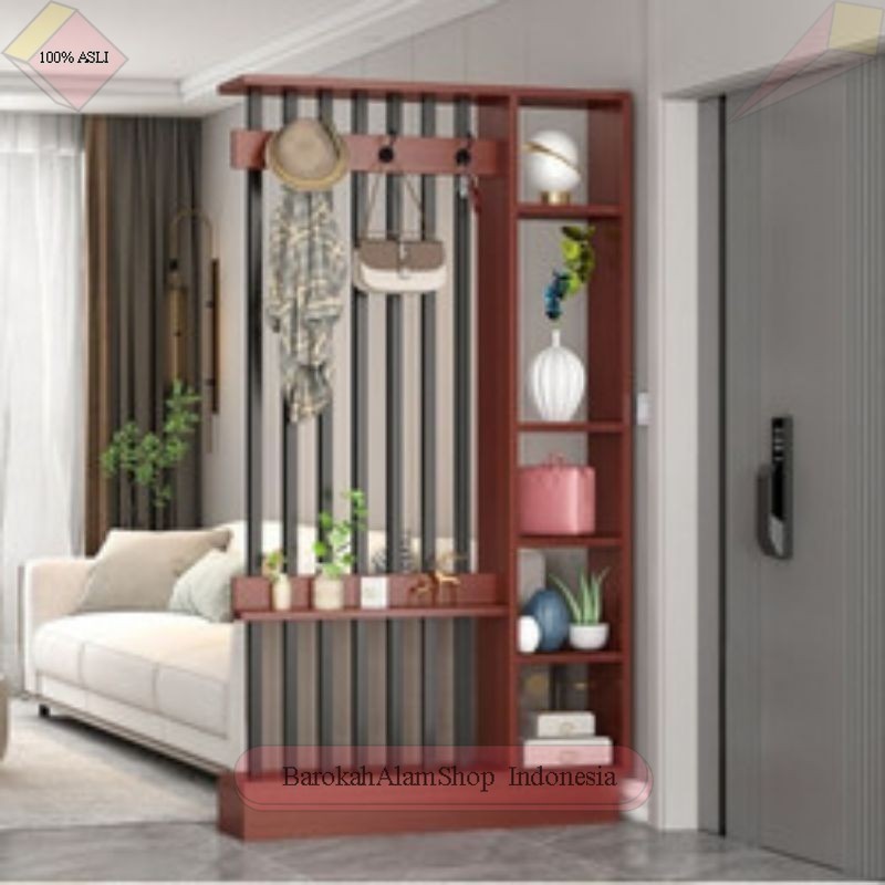 Rak Partisi Penyekat Ruangan Penyekat Ruang Tamu Mewah180 x 20 x 200 Cm